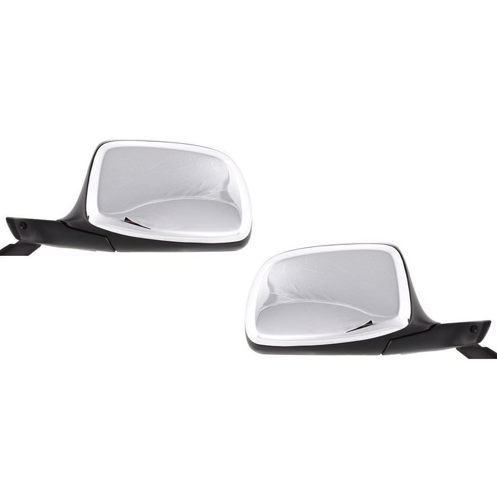 New Chrome Driver & Passenger Side Manual Mirror Set For 1992-1996 Ford F-150