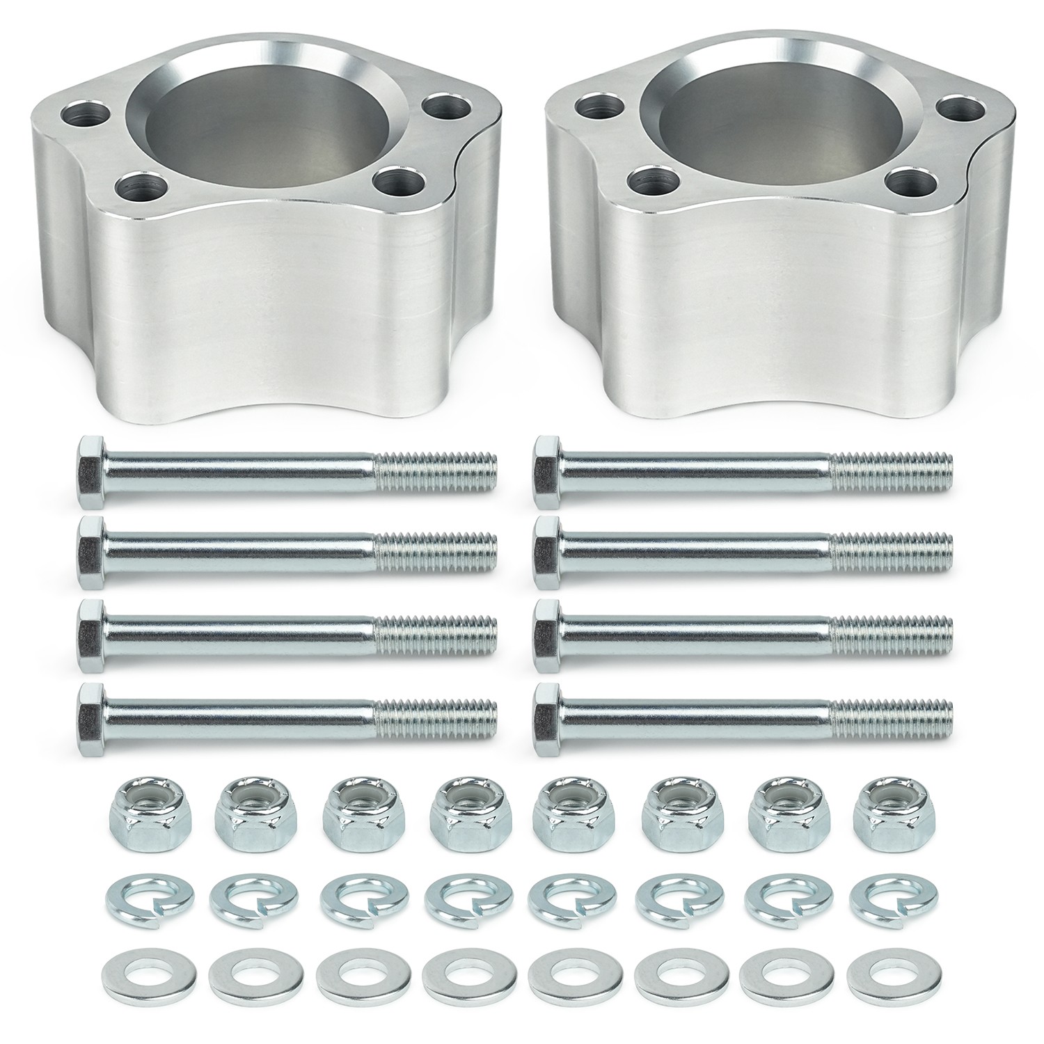 Silver 2 Inch UCA Ball Joint Spacers Leveling Kit For Chevrolet Silverado GMC