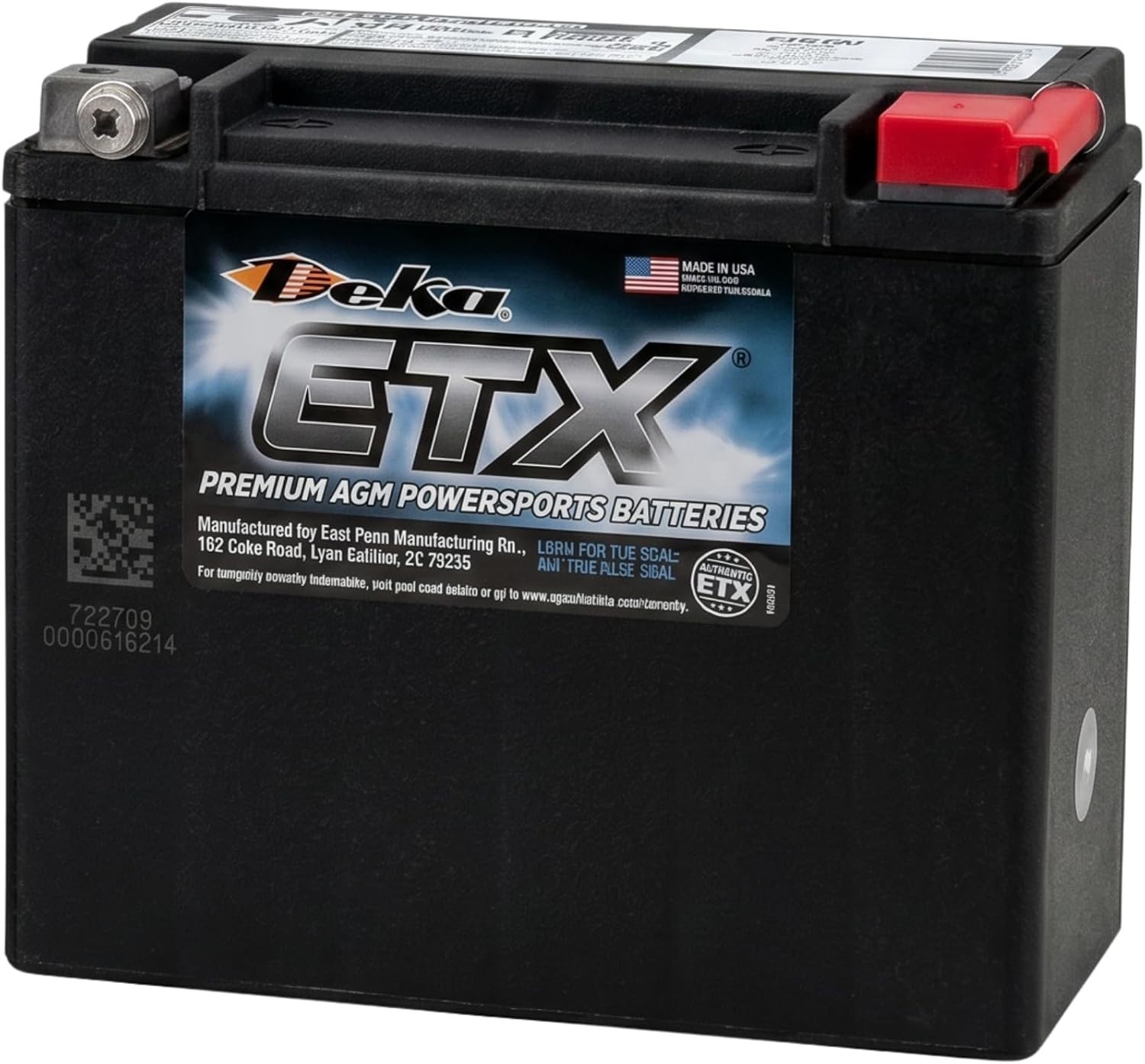 Deka Power Sports ETX20L Battery