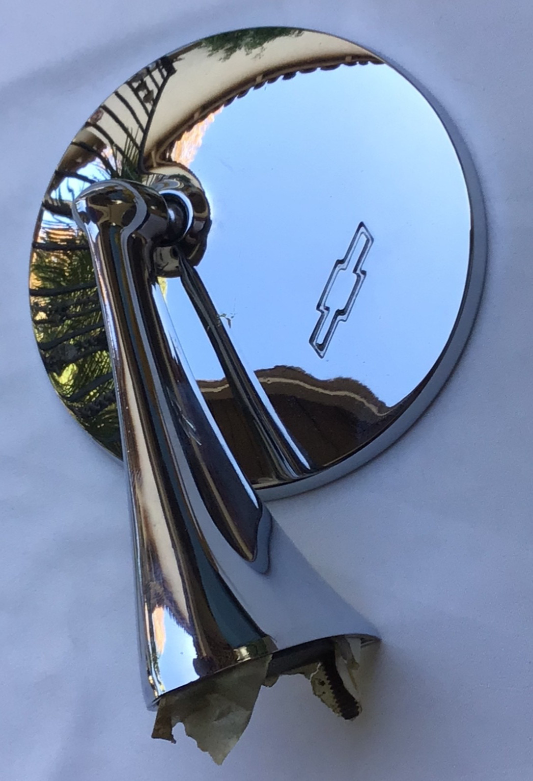 Vintage 1963 64 65 66 67 CHEVROLET CORVETTE Door Side Mirror Chevy Bow Tie Logo