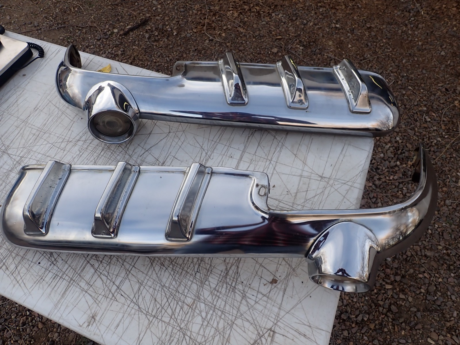 1955 1956 Dodge Royal D-500 Grille Sections LH & RH Both Sides W Park Lights 1955 1956 Dodge Royal D-500 Grille Sections LH & RH Both Sides W Park Lights