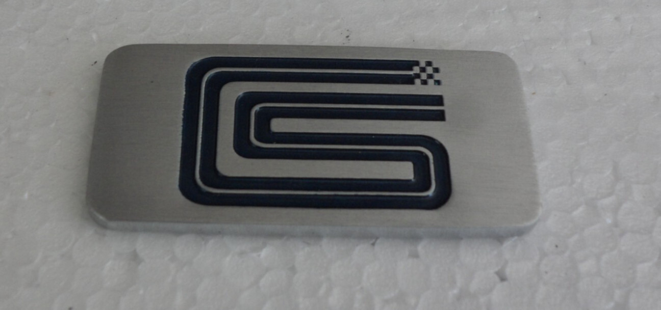 NOS Carroll Shelby Racing CS Track Logo Billet Emblem Cobra Daytona Mustang Dash