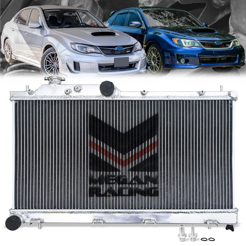 Megan Aluminum Bolt-On 2-Row Radiator with Cap For 08-14 WRX & 08-21 STI MT