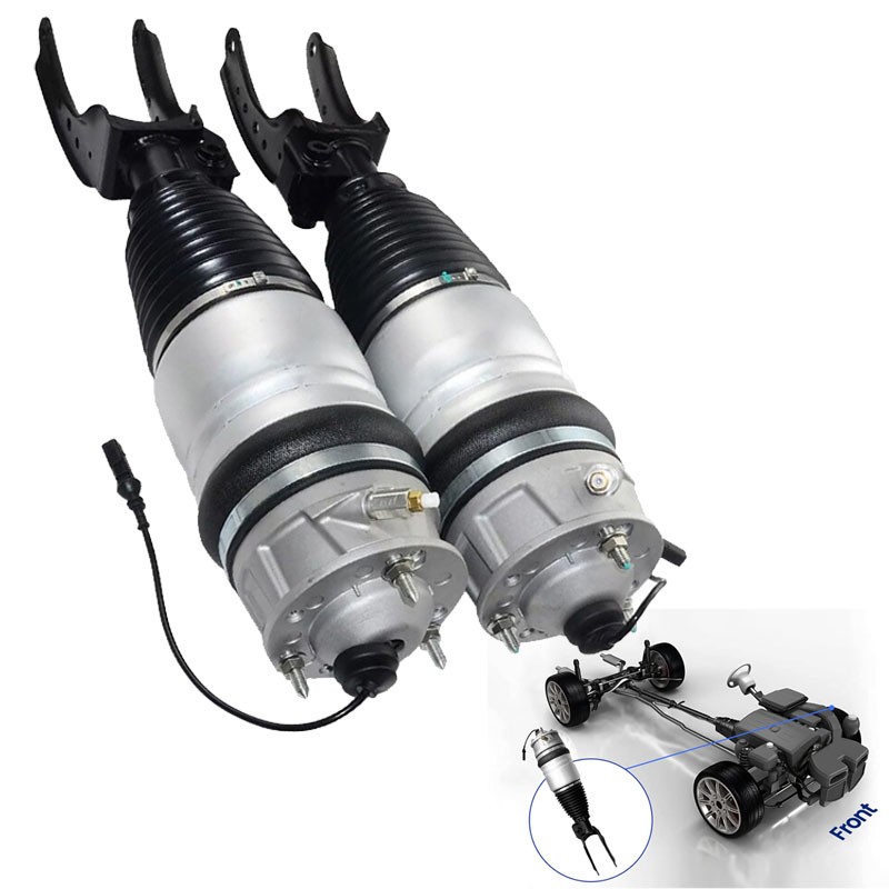 Front Left Right Air Suspension Shock Struts For Porsche Cayenne 92A 2010-2018