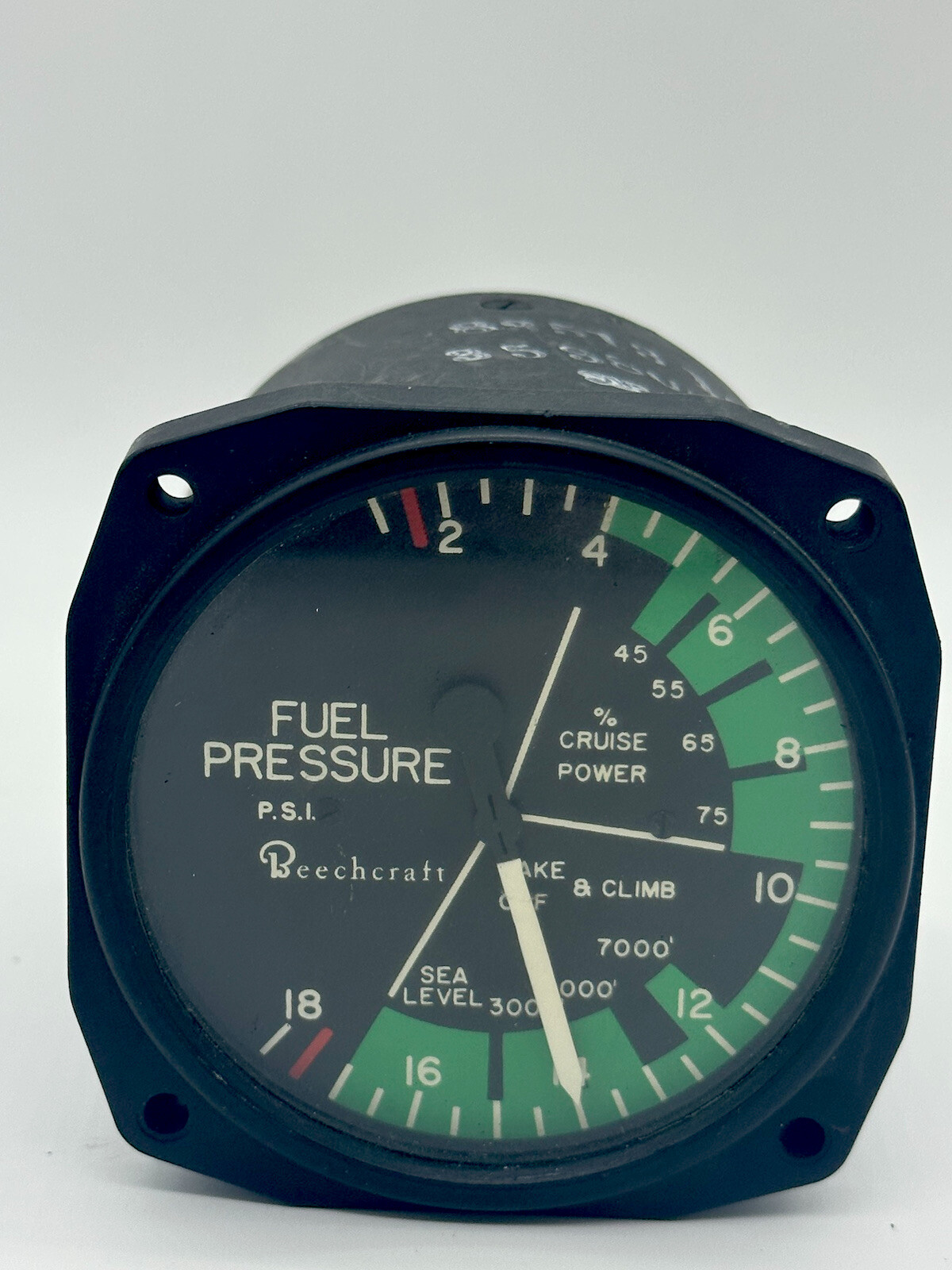 Beechcraft For BMD-1001 Fuel Pressure PSI Indicator Gauge P/N 22-869-03 Vent