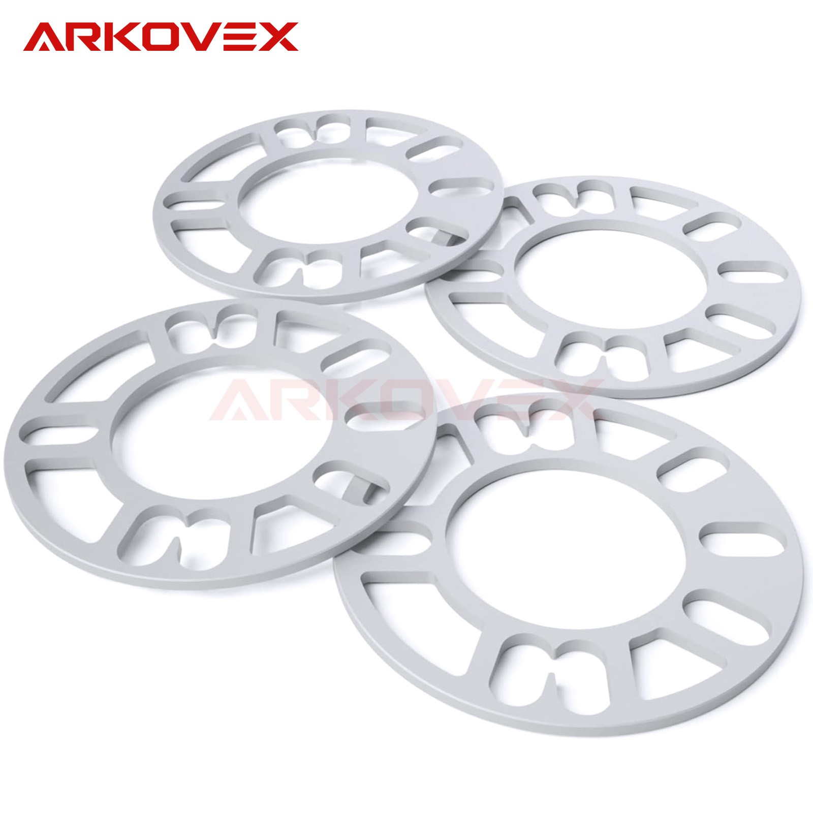 4Pc Wheel Spacers 5mm Universal For 4x98 4x100 4x108 4x110 4x114.3 4x120 4x130