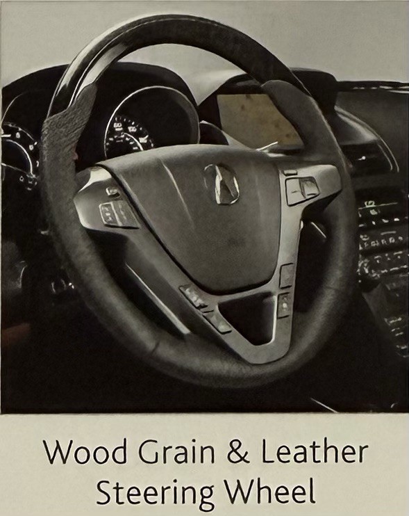 07-13 Acura MDX Factory Accessories Wood Steering Wheel Black Rare OEM JDM YD2 07-13 Acura MDX Factory Accessories Wood Steering Wheel Black Rare OEM JDM YD2