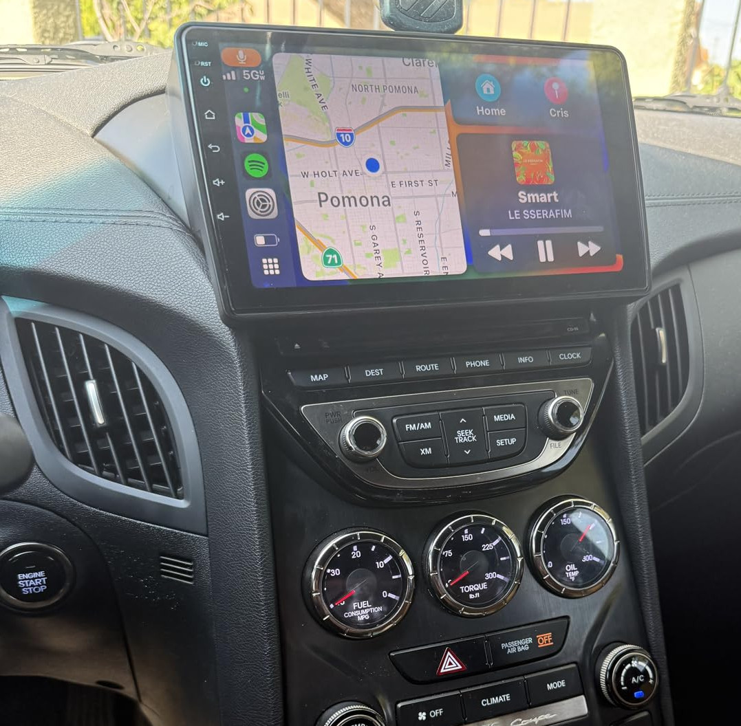 Apple CarPlay Car Radio 4+64G GPS For Hyundai Genesis Coupe 2013-2016 Android15