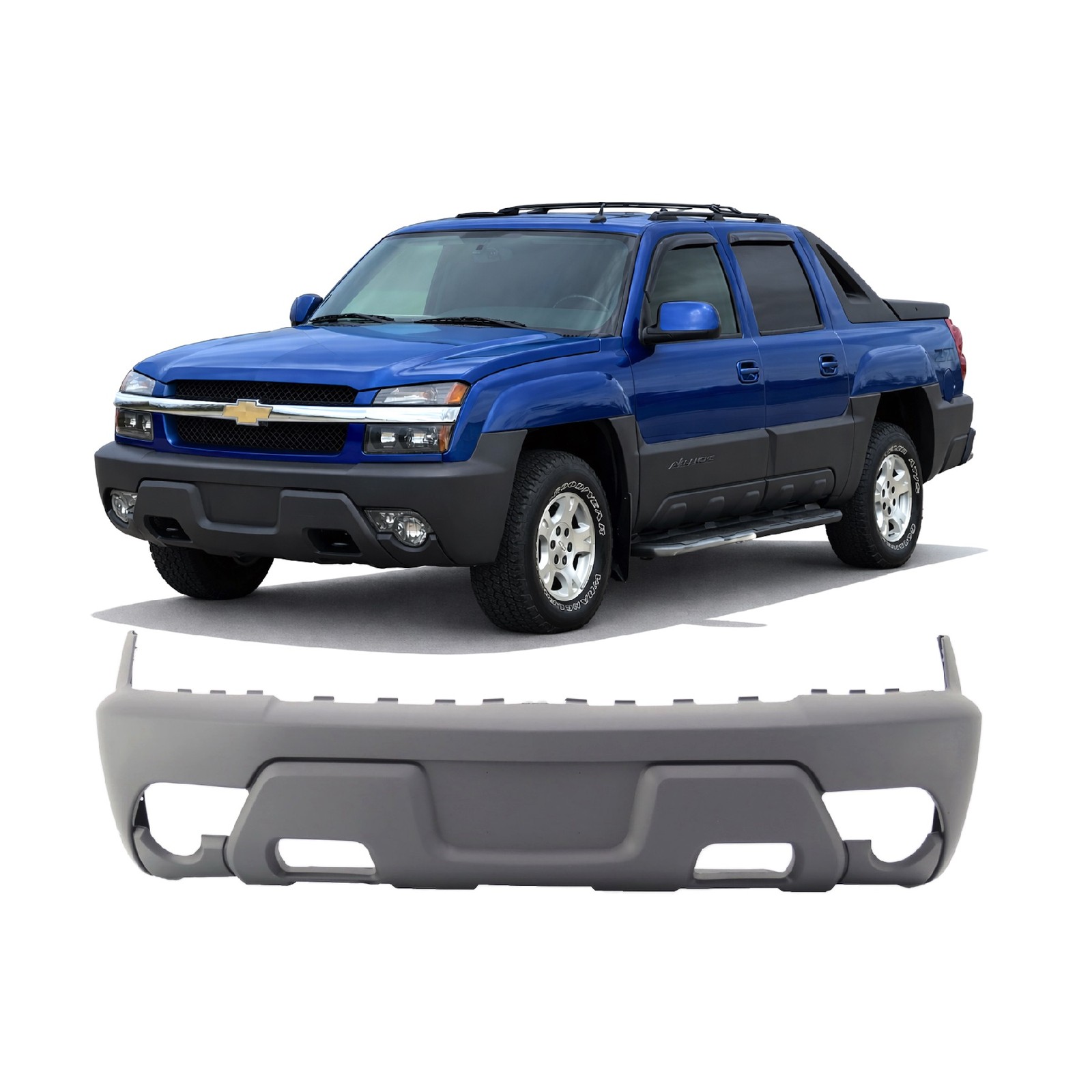 Bumper Cover For 2003-2006 Chevy Avalanche 1500 w/Body Clad Front Primed Bumper Cover For 2003-2006 Chevy Avalanche 1500 w/Body Clad Front Primed