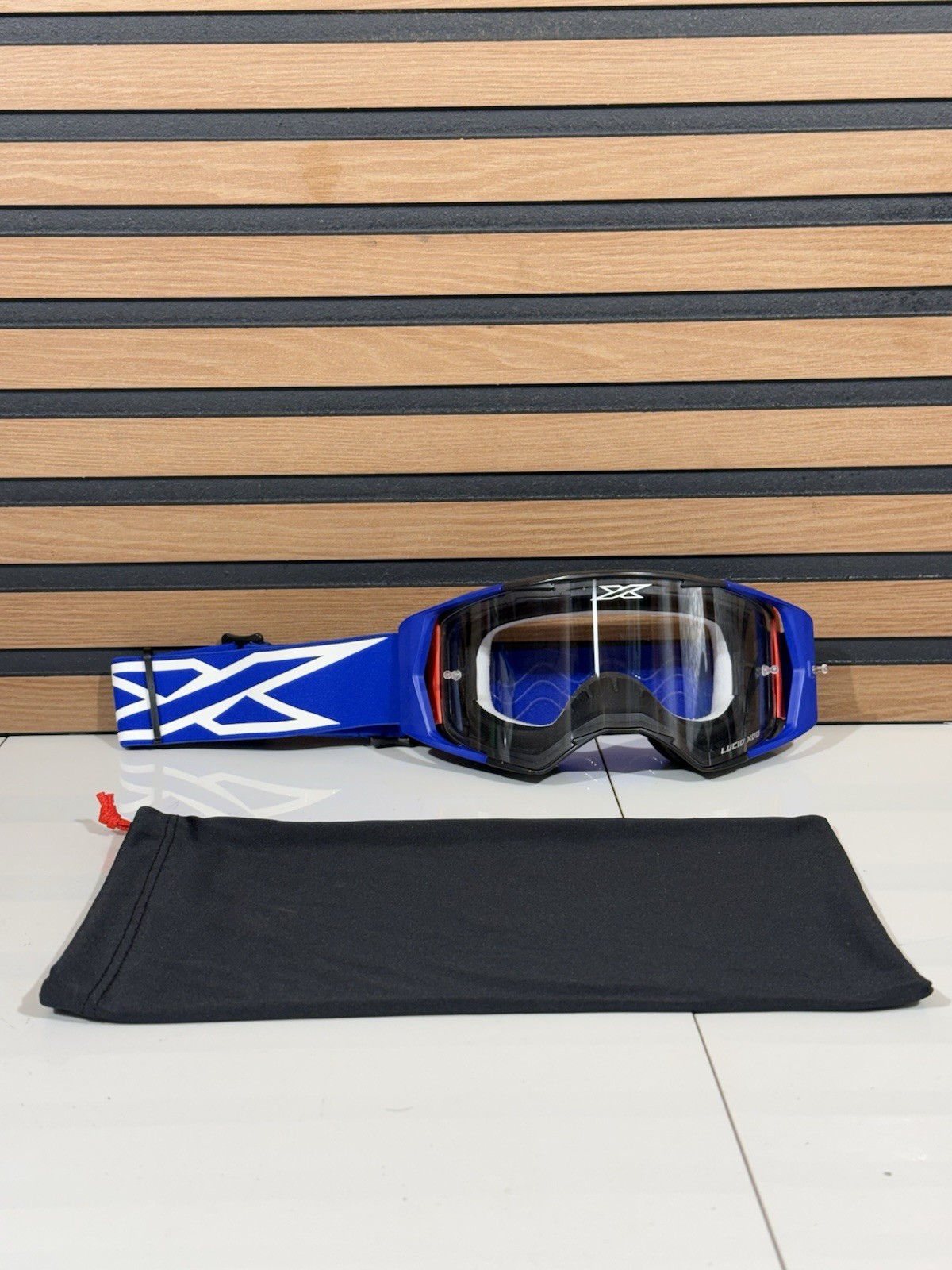 EKS / X - Brand Lucid Caliber Royal Blue / White - Clear Lens