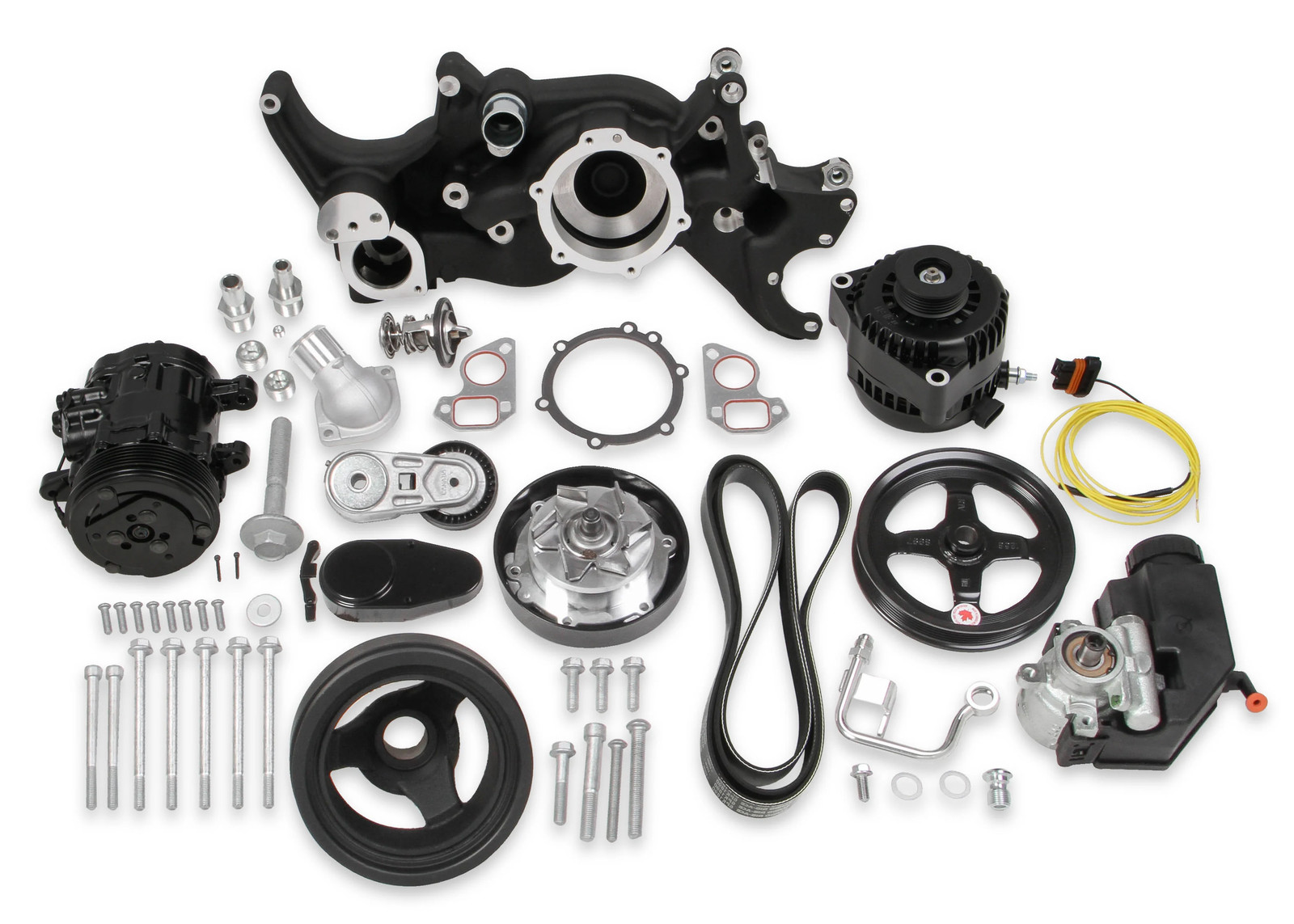 Holley 20-185BK Black Mid-Mount Complete Accessory System Holley 20-185BK Black Mid-Mount Complete Accessory System
