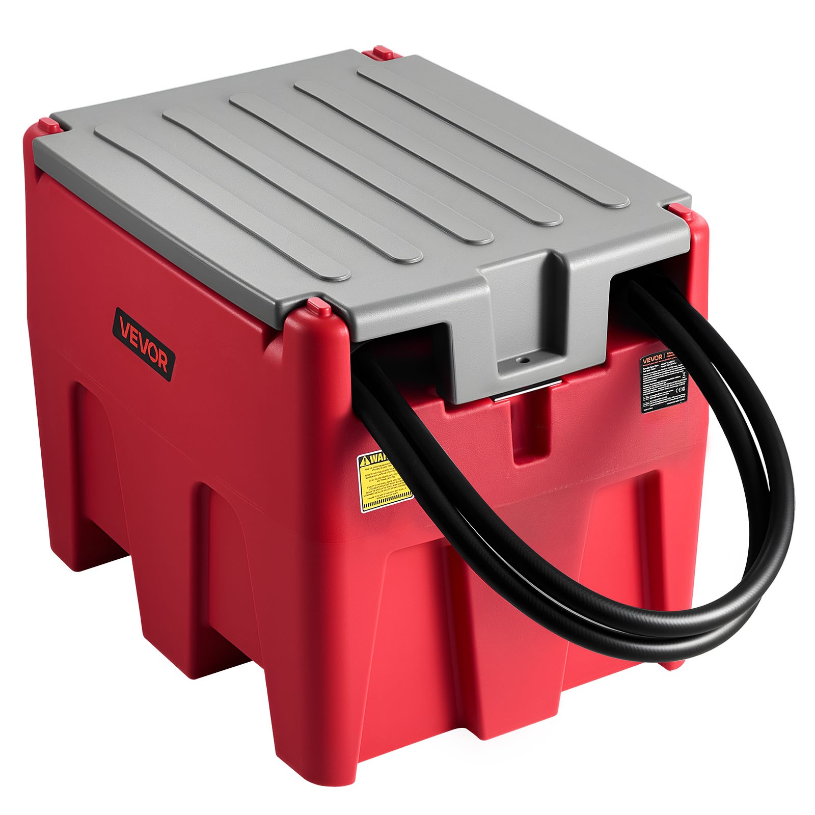 VEVOR Portable Diesel Tank 58Gal Diesel Fuel Tank with 12V Transfer Pump 10.6GPM