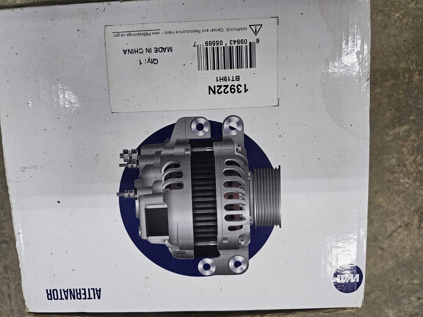 Alternator WAI 13922N