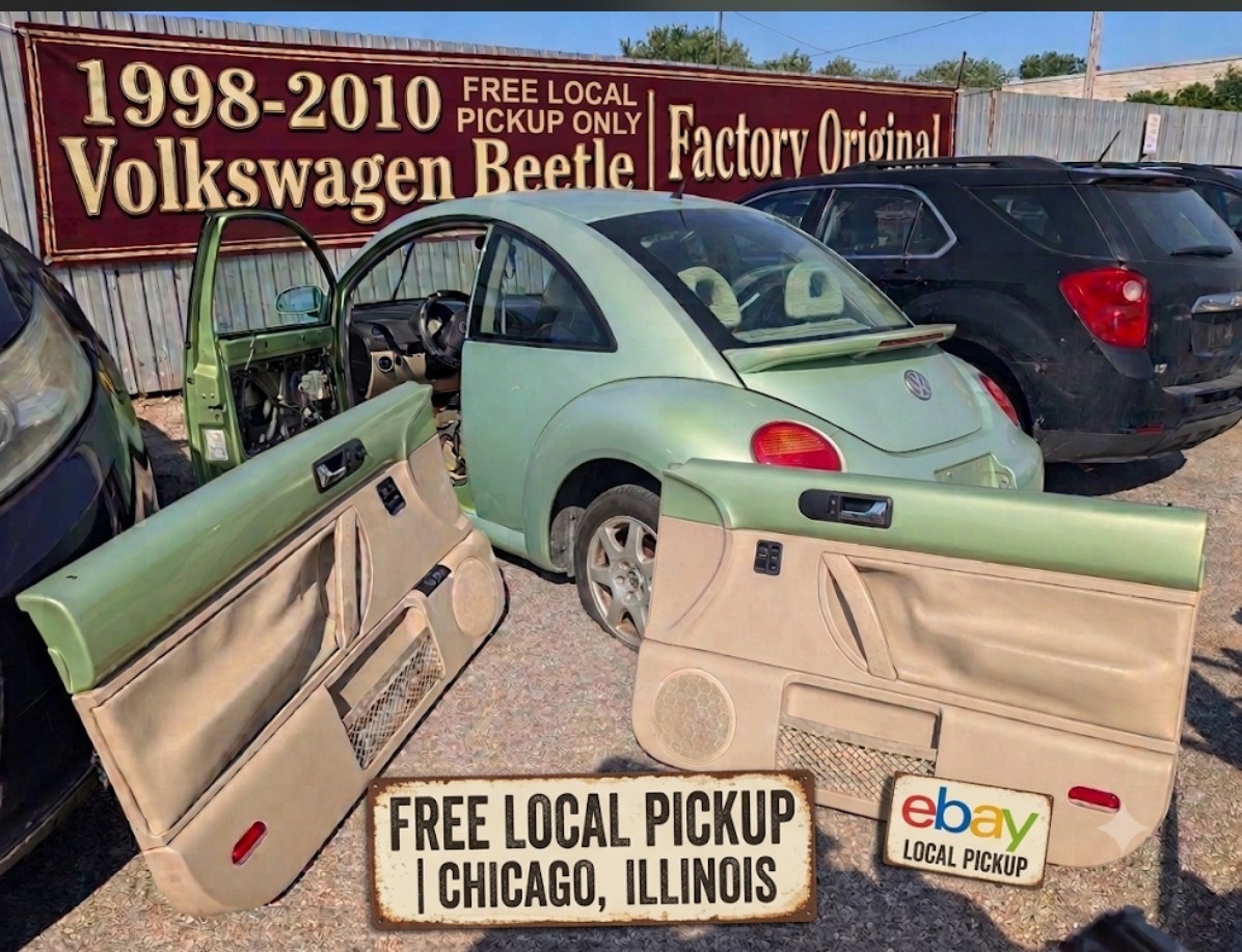 98-10 Volkswagen Beetle Driver/Passenger Door Panels OEM Tan ✅ 98-10 Volkswagen Beetle Driver/Passenger Door Panels OEM Tan ✅