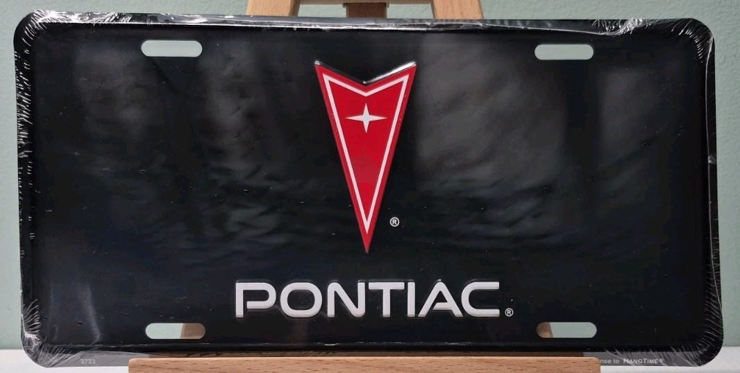 Pontiac Black License Plate | Embossed Aluminum Car Tag Pontiac Black License Plate | Embossed Aluminum Car Tag