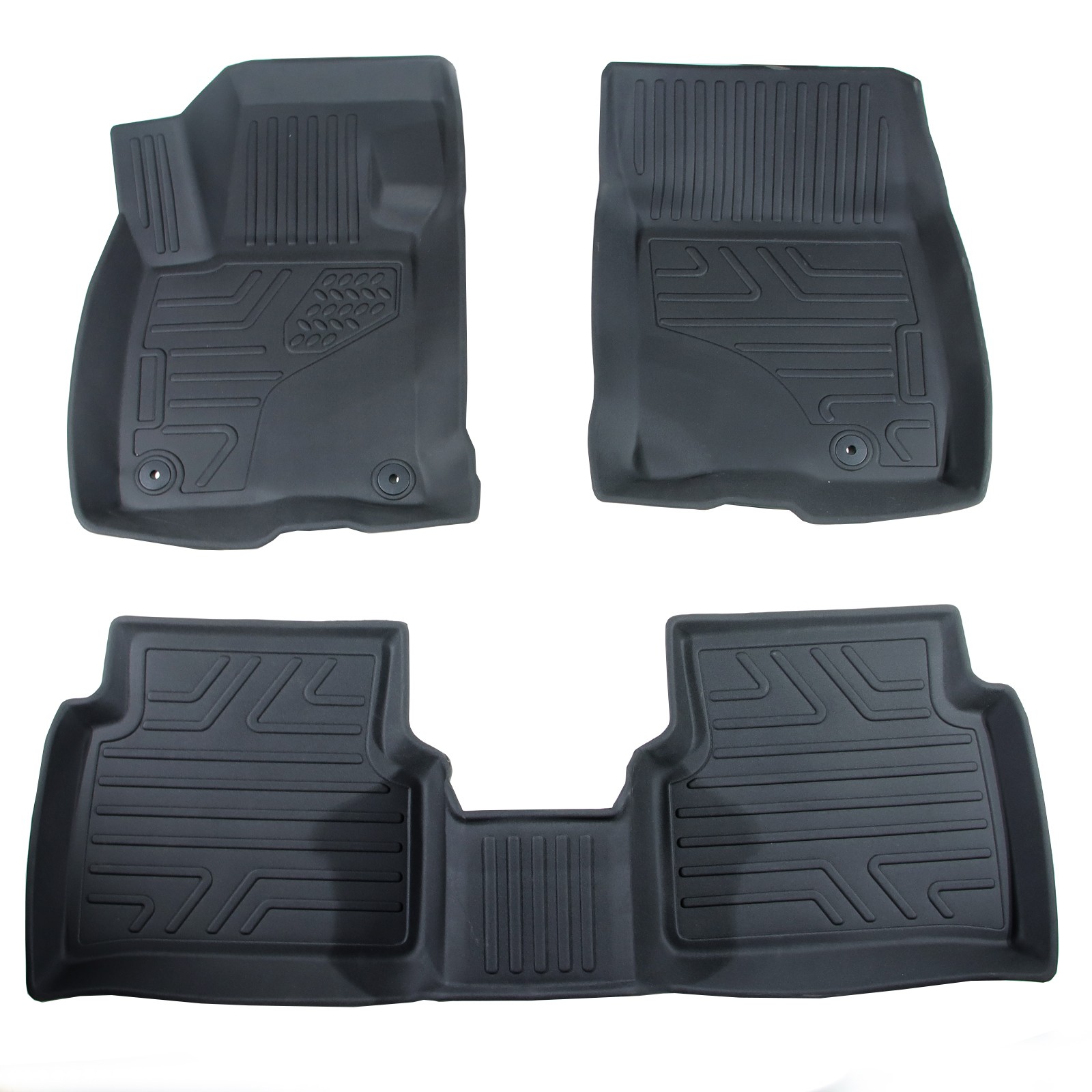 3 PCS Front Rear Black Floor Mats Liner For 2020-2025 Lincoln Corsair