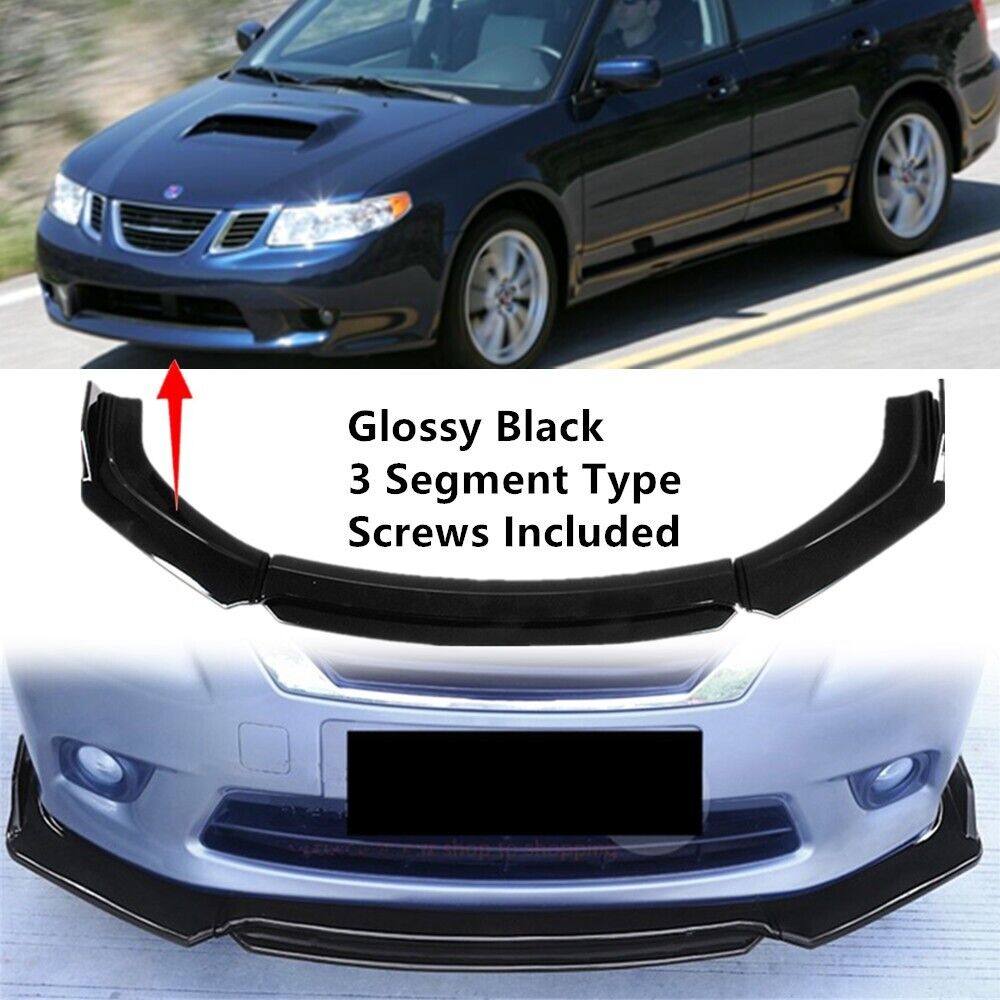 Add-on Universal Fit For Saab 9-2X 2004-2006 Front Lip Spoiler Splitter 2 Layer
