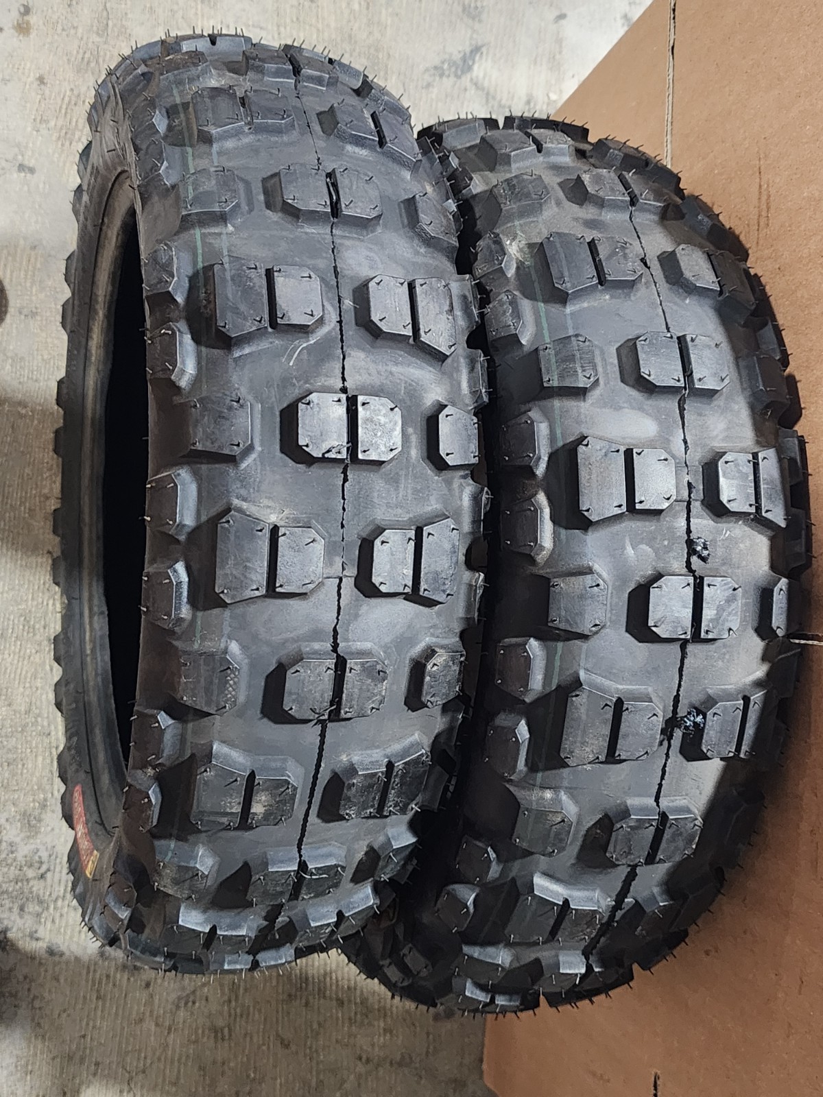 NEW LOT of 2 Cordial 130/70-12 56K Tubeless Knobby Off Road Scooter Tires 4PR