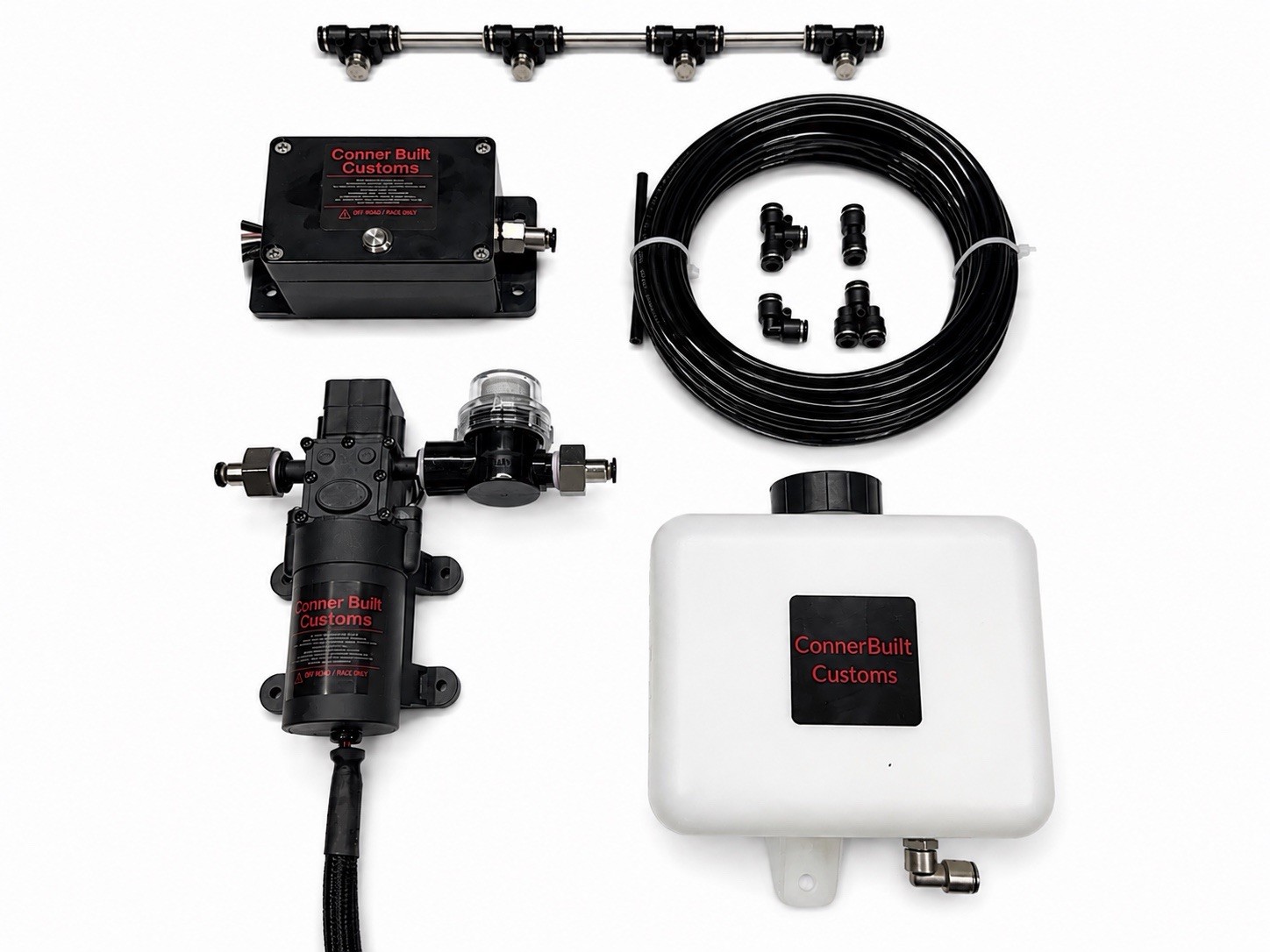 Manual Push Button Intercooler Water Spray Kit -BLACK