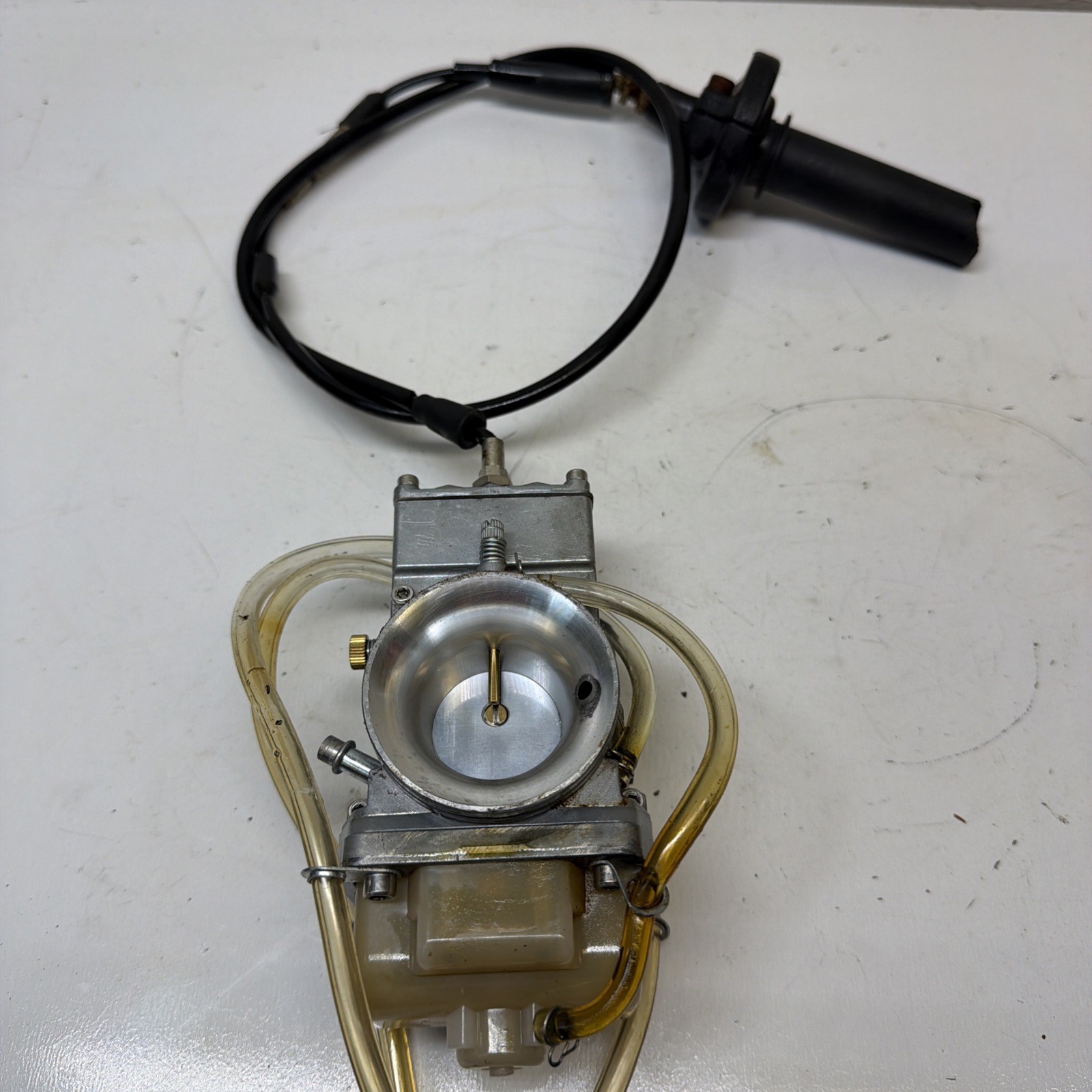 00 - 07 KTM 2 STROKE THROTTLE TUBE ASSEMBLY WITH LECTRON REPLICA CARB 00 - 07 KTM 2 STROKE THROTTLE TUBE ASSEMBLY WITH LECTRON REPLICA CARB