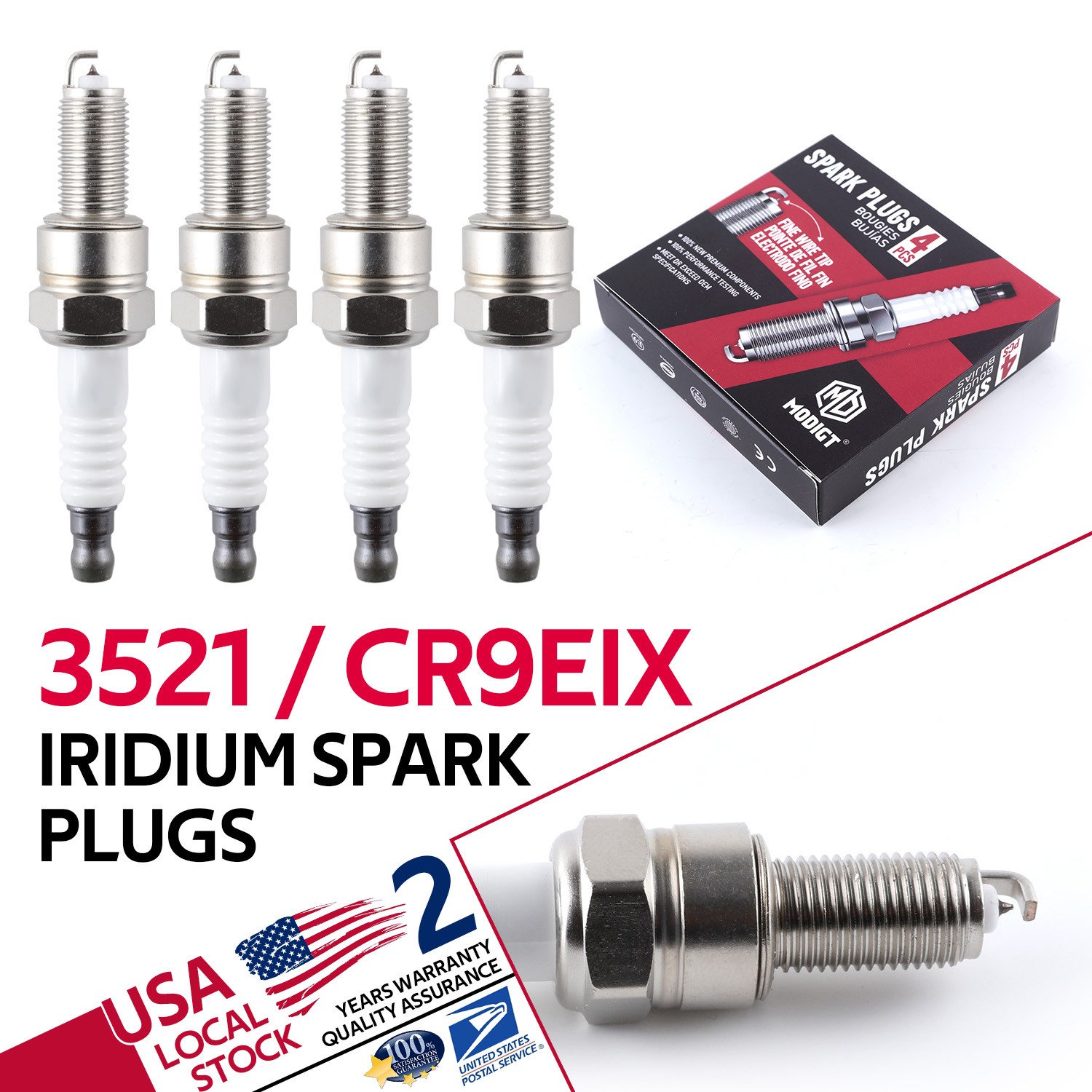 4pcs OE Fit NGK Iridium IX CR9EIX Motorcycle Spark Plugs Tune Up Kit For NGK3521