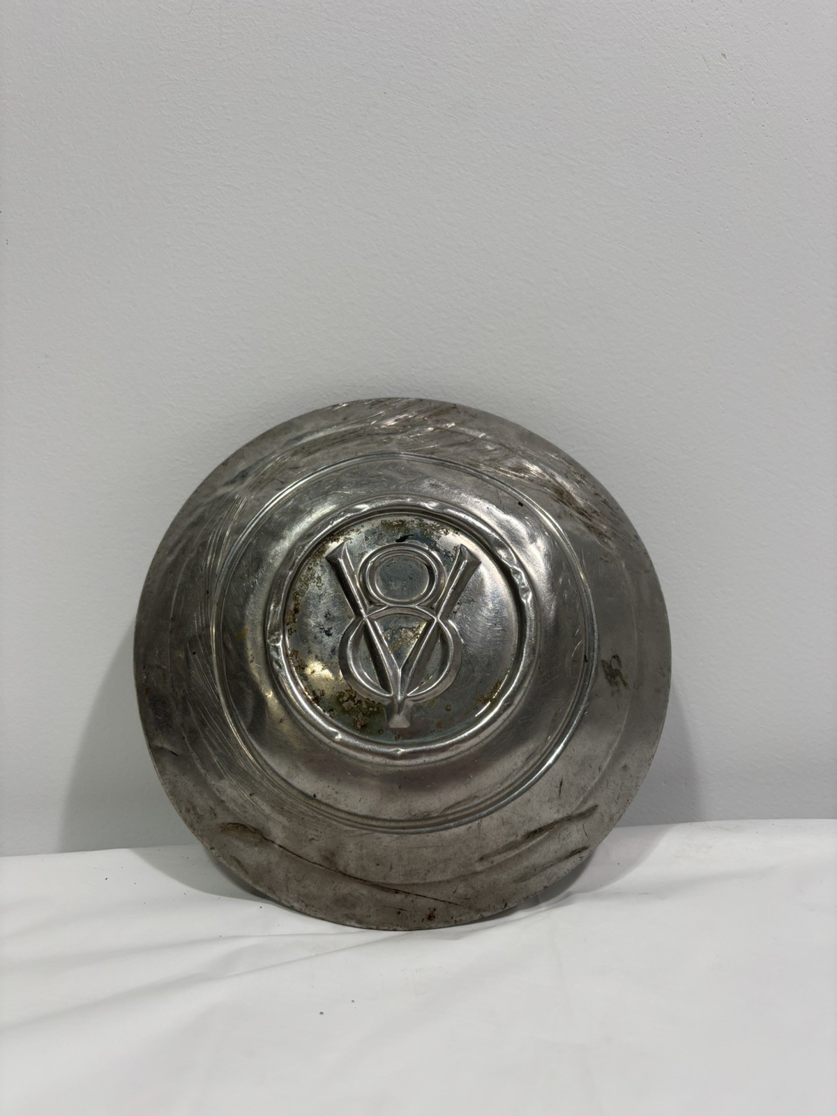 Vintage 1933 Ford V8 Dish Double Ring Hubcap Authentic Original Vintage 1933 Ford V8 Dish Double Ring Hubcap Authentic Original