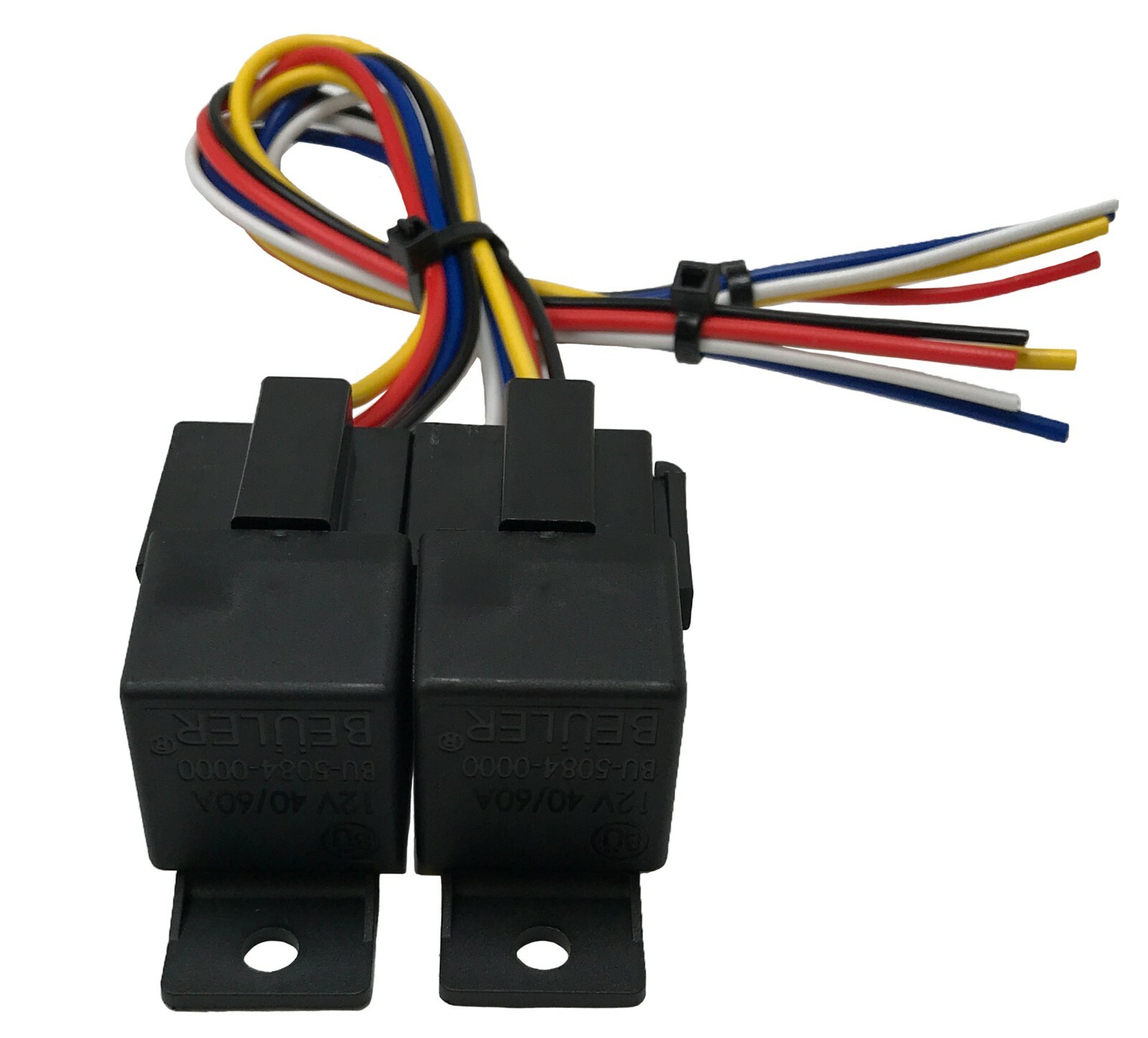 (2) Beuler 40/60A Waterproof Dual 5 Pin Relay Panel & 12\