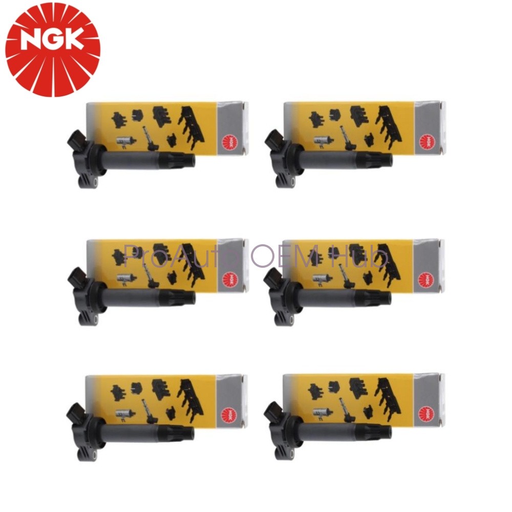 6 pcs OEM NGK Ignition Coil For Toyota Highlander Sienna Lexus RX330 RX400h 3.3
