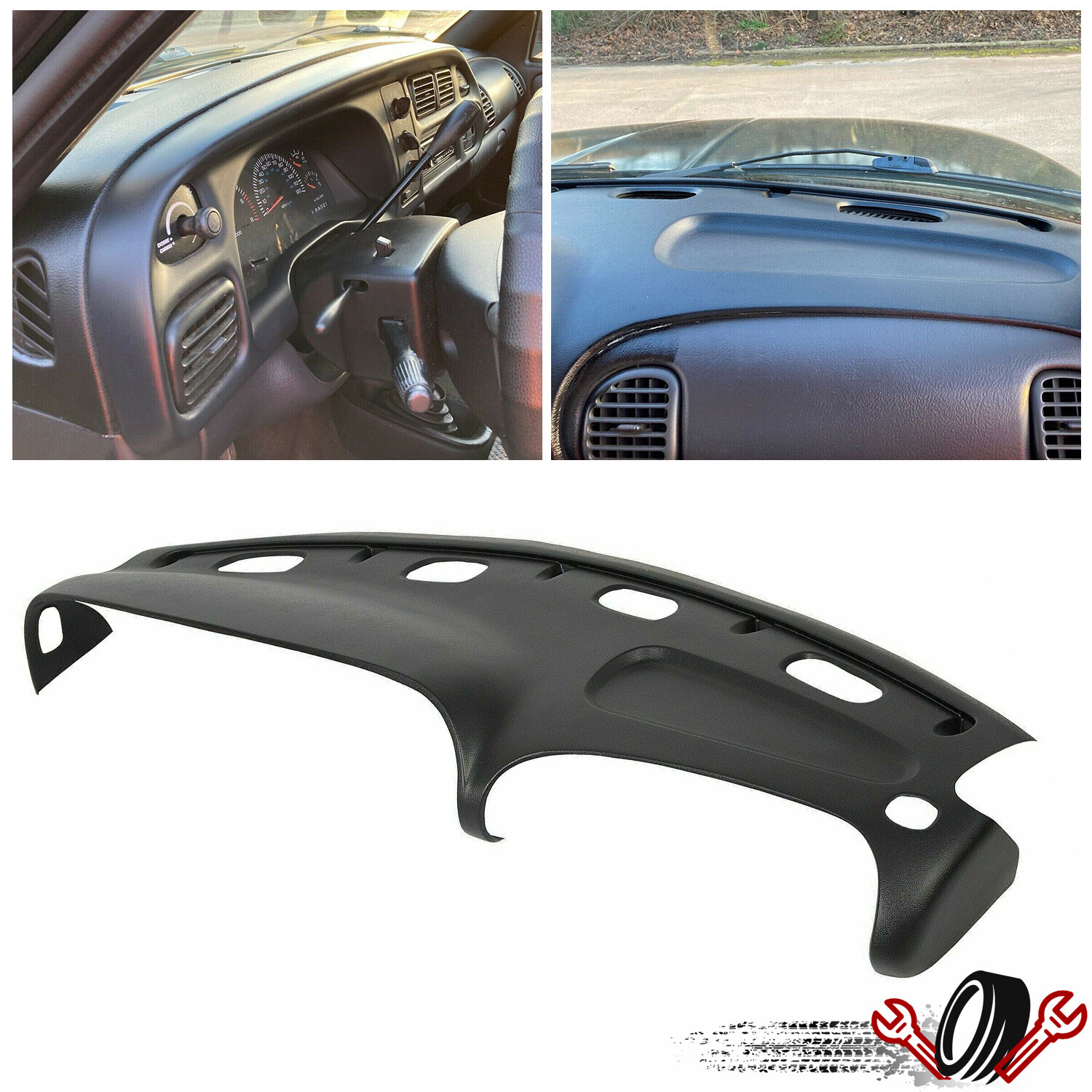 Black DashBoard Hard Cover Cap Bezel For 98–2001 Ram 1500 1998-02 Ram 2500 3500 Black DashBoard Hard Cover Cap Bezel For 98–2001 Ram 1500 1998-02 Ram 2500 3500