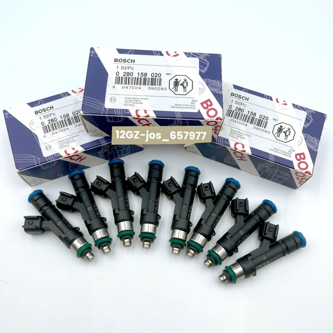 6PCS 0280158020 BOSCH FJ474 Fuel Injectors for 04-12 Jeep Dodge 3.7L V6
