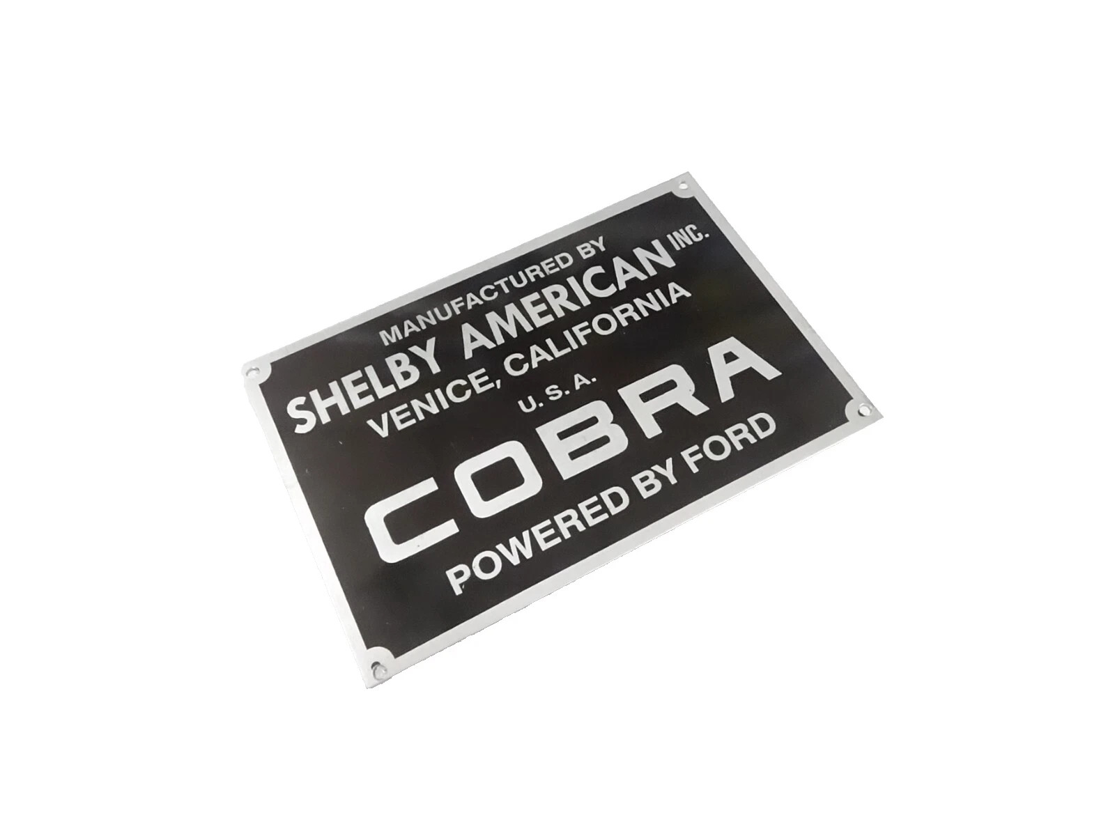 2X DATA PLATE FITS CLASSIC ALLOY SHELBY AMERICAN COBRA FORD #V411-8 2X DATA PLATE FITS CLASSIC ALLOY SHELBY AMERICAN COBRA FORD #V411-8