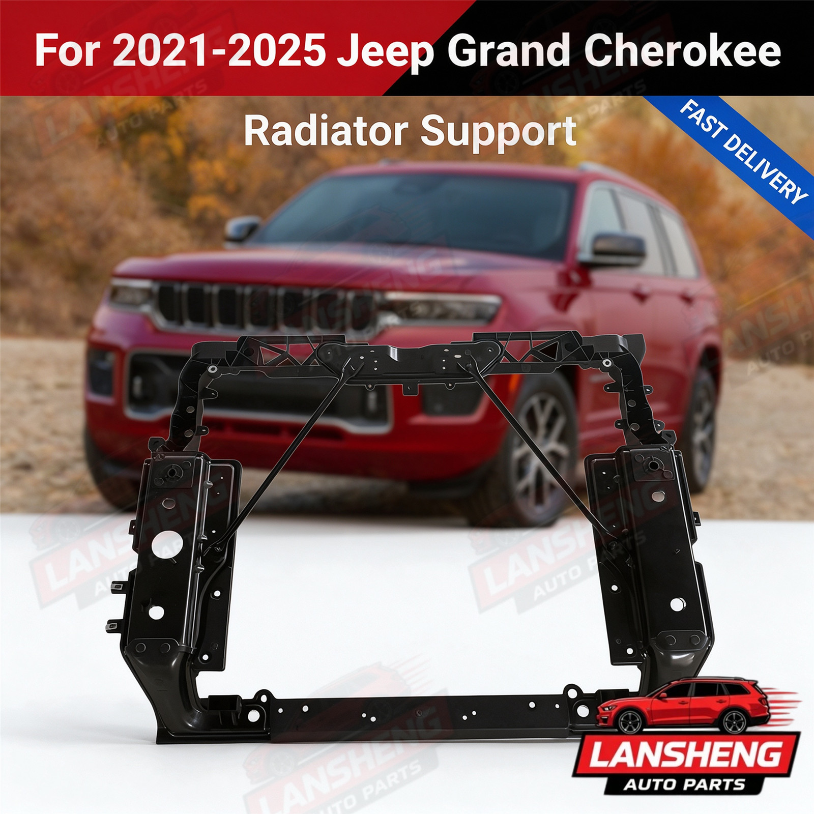 For Jeep Grand Cherokee L 2021 2022-2025 Front Radiator Support Assembly