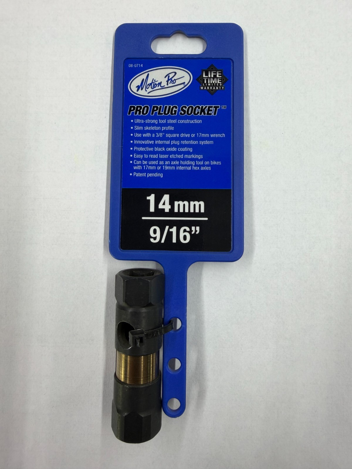 Motion Pro 08-0714 Spark Plug Socket - Pro - 14 mm/9/16 Motion Pro 08-0714 Spark Plug Socket - Pro - 14 mm/9/16