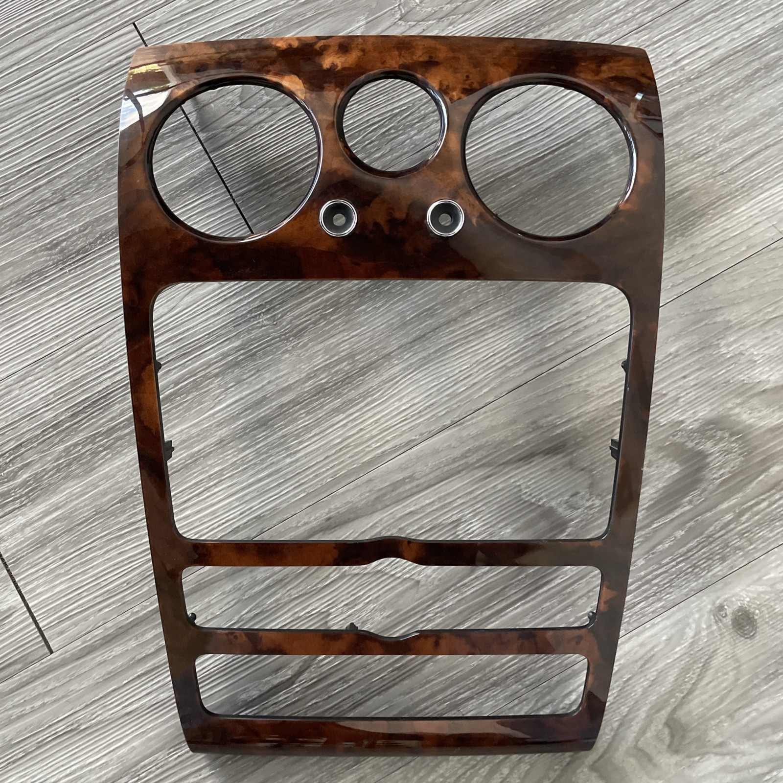 03-10 BENTLEY CONTINENTAL GT DASH CENTER RADIO WOOD TRIM BEZEL COVER 3W0857244 03-10 BENTLEY CONTINENTAL GT DASH CENTER RADIO WOOD TRIM BEZEL COVER 3W0857244