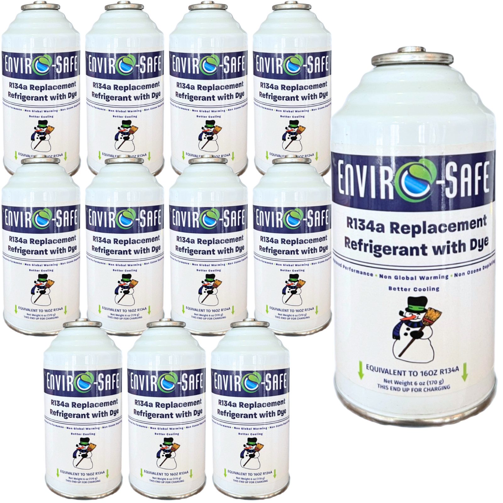 Enviro-Safe Auto AC Coolant R134a Replacement Refrigerant with dye case 12 Cans Enviro-Safe Auto AC Coolant R134a Replacement Refrigerant with dye case 12 Cans