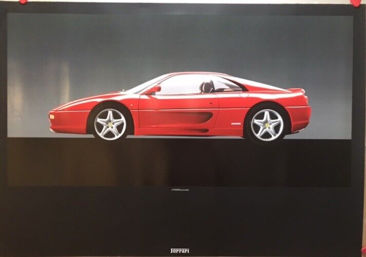 Ferrari 355 Berlinetta Side Very Rare Factory Produced Out of Print Car Poster