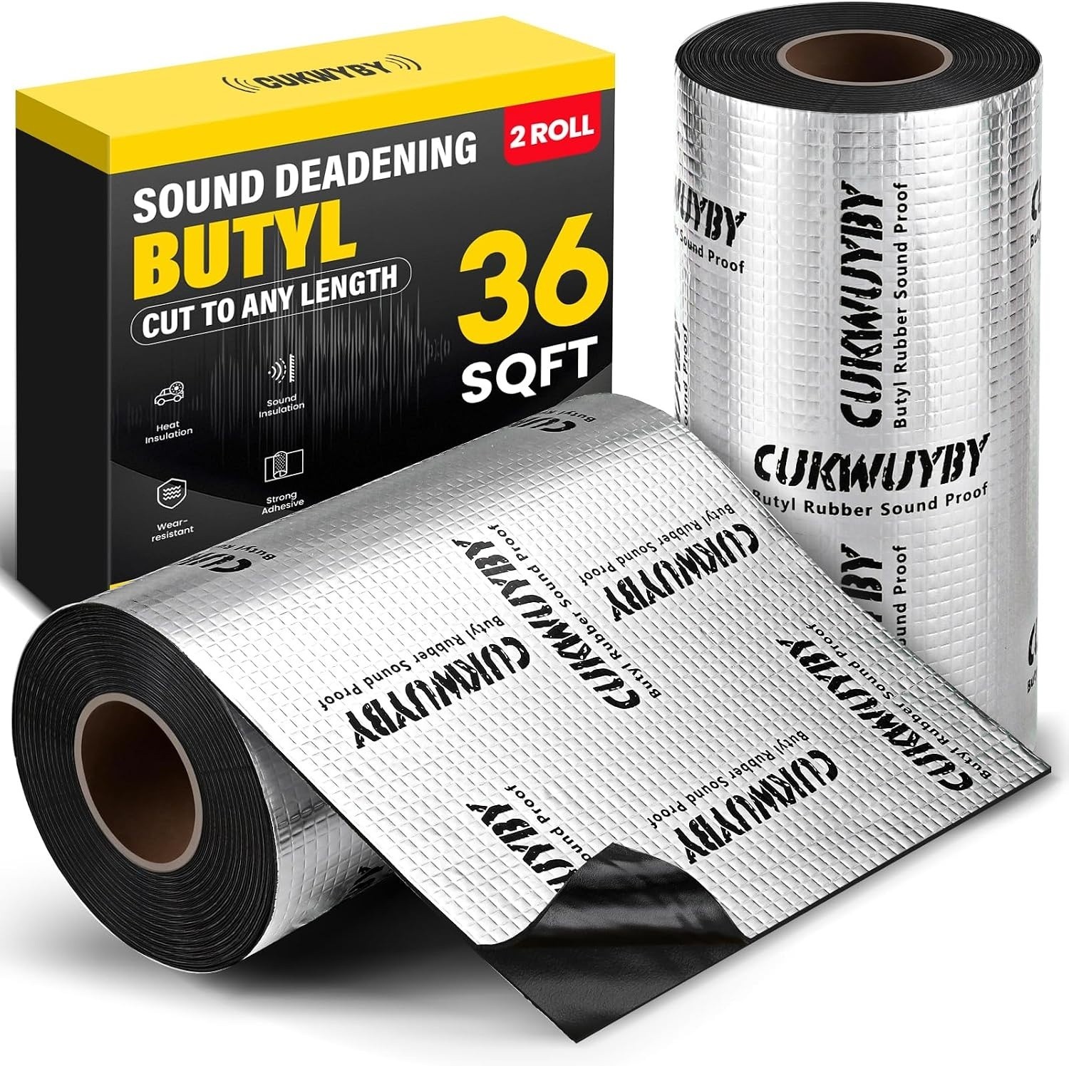 36 sqft Car Sound Deadening Mat Butyl Automotive Sound Deadener Au 36 sqft Car Sound Deadening Mat Butyl Automotive Sound Deadener Au