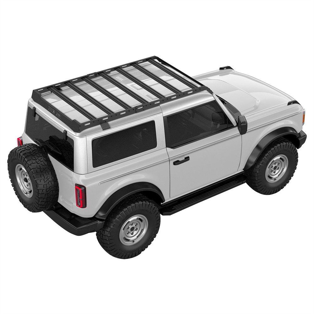 Fit 21-26 Ford Bronco 2-Door Hardtop Aluminum Top Roof Rack Cargo Carrier Basket Fit 21-26 Ford Bronco 2-Door Hardtop Aluminum Top Roof Rack Cargo Carrier Basket