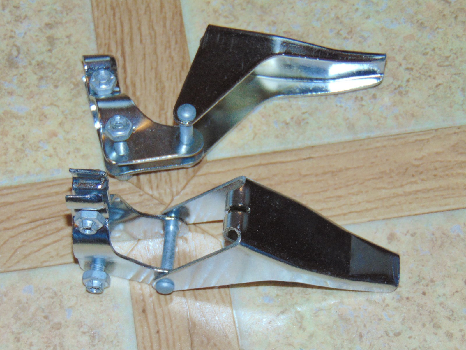 2 Nos Vintage Universal Chrome Handlebar Throttle Brake Lever Snowmobile ATV 7/8
