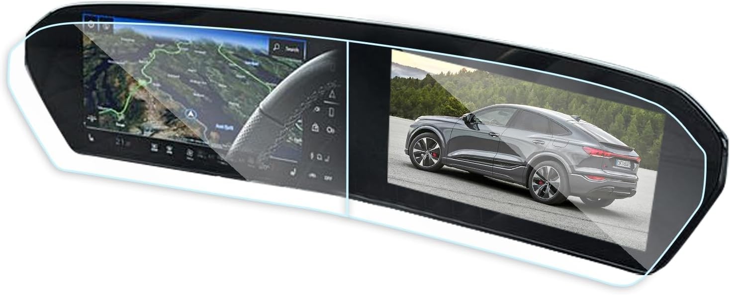 Car Screen Protector Tempered Glass for Audi Q5 2025–2026 with 11.9 Inch+14.5 In