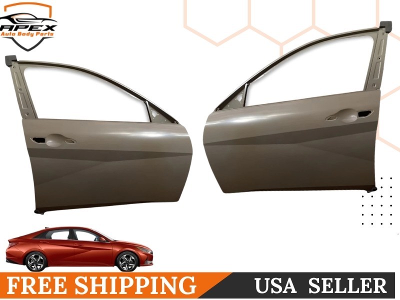 Fits 2021-2023 Hyundai Elantra Front Left & Right Side Door Shell Panels Set Fits 2021-2023 Hyundai Elantra Front Left & Right Side Door Shell Panels Set