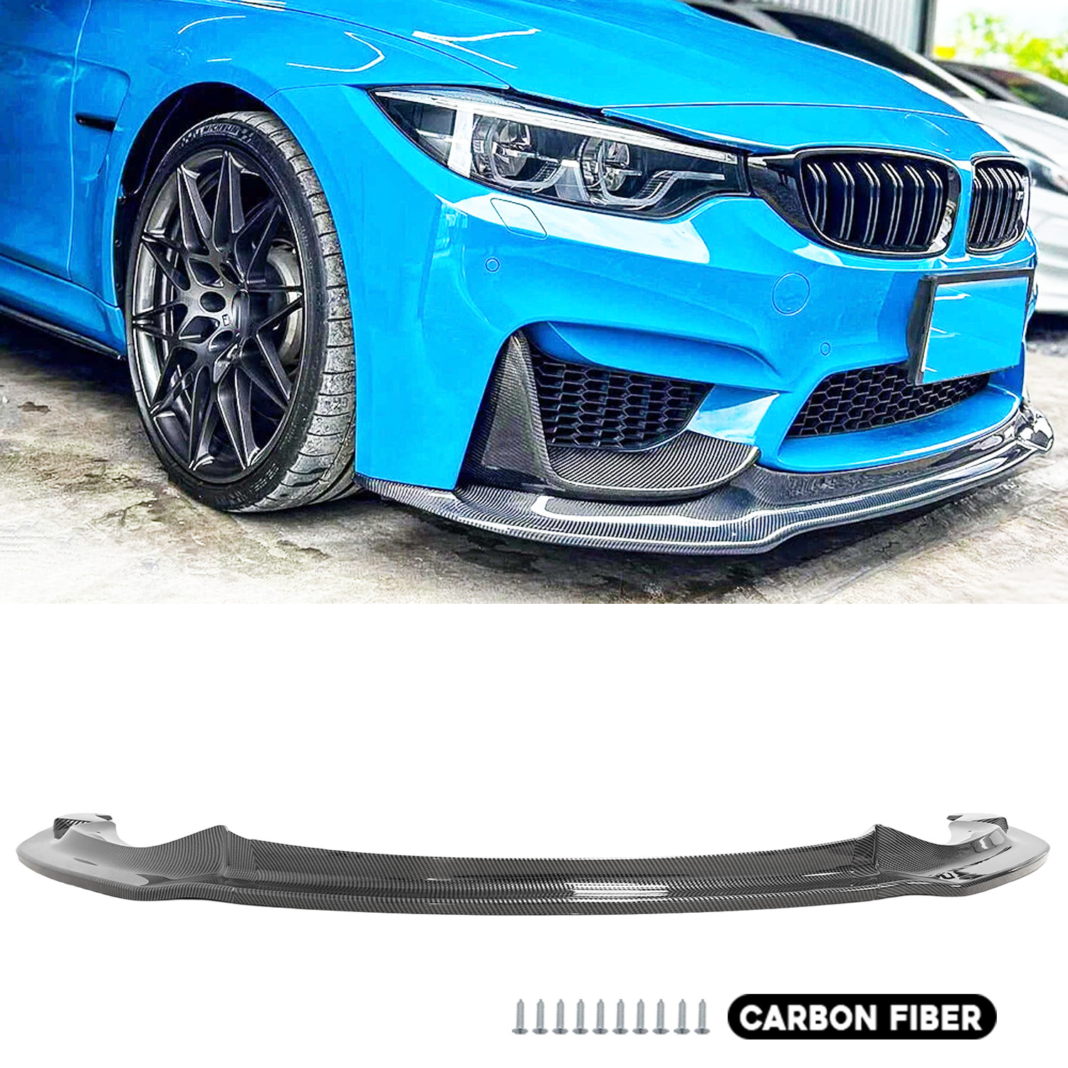 For 15-20 BMW F80 M3 F82 F83 M4 PSM Style Carbon Fiber Front Bumper Lip Splitter For 15-20 BMW F80 M3 F82 F83 M4 PSM Style Carbon Fiber Front Bumper Lip Splitter