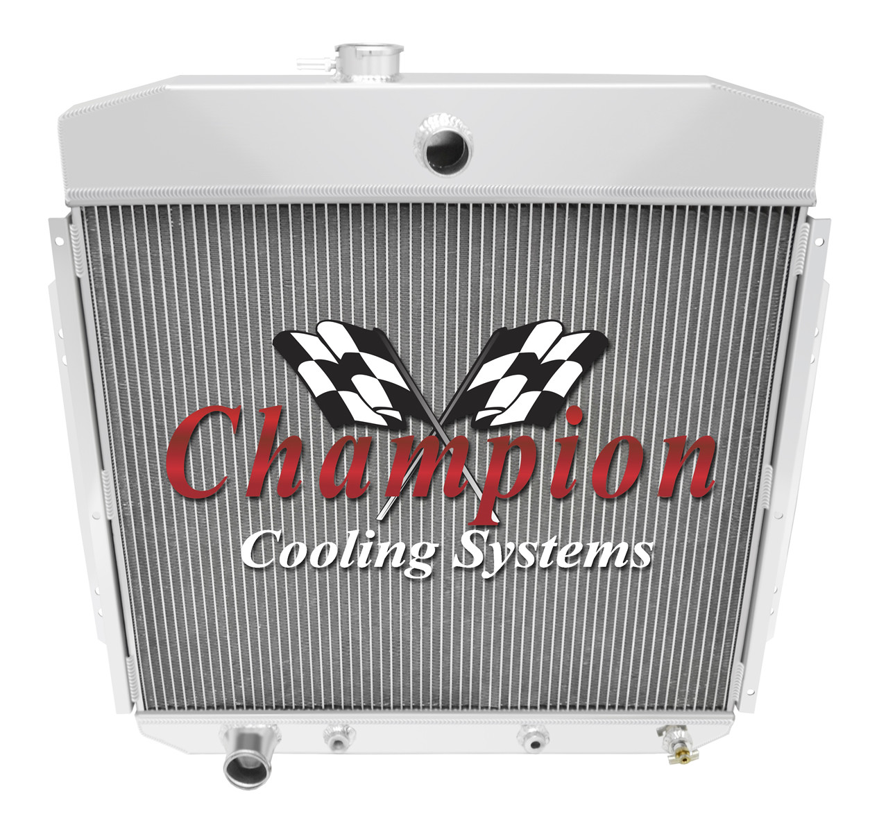 ER Champion 4 Row Radiator Ford Configuration for 1957 - 1960 Ford F-100