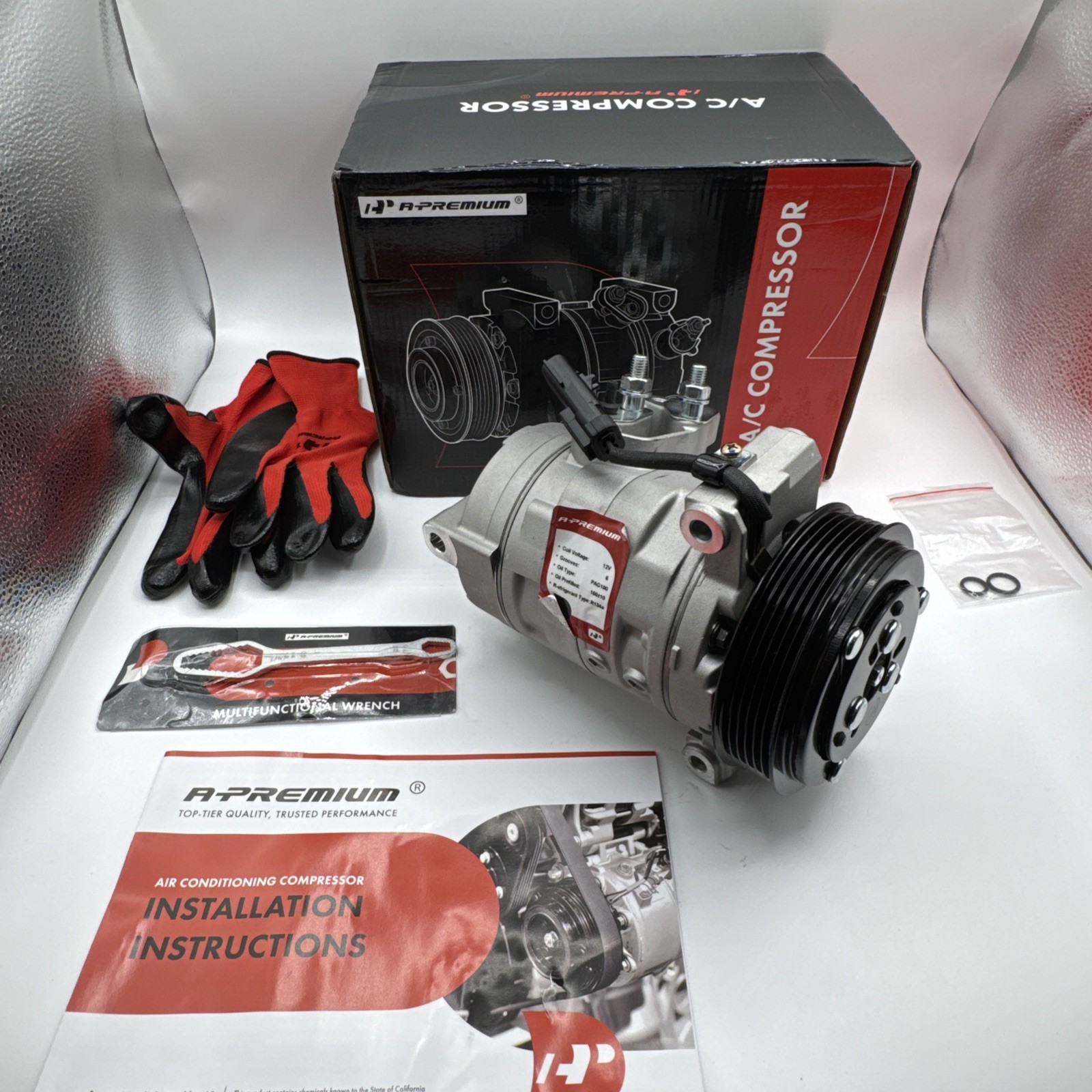 A-Premium APACC323 97484 A/C Compressor w/ Clutch 07-11 Jeep Wrangler 3.8L