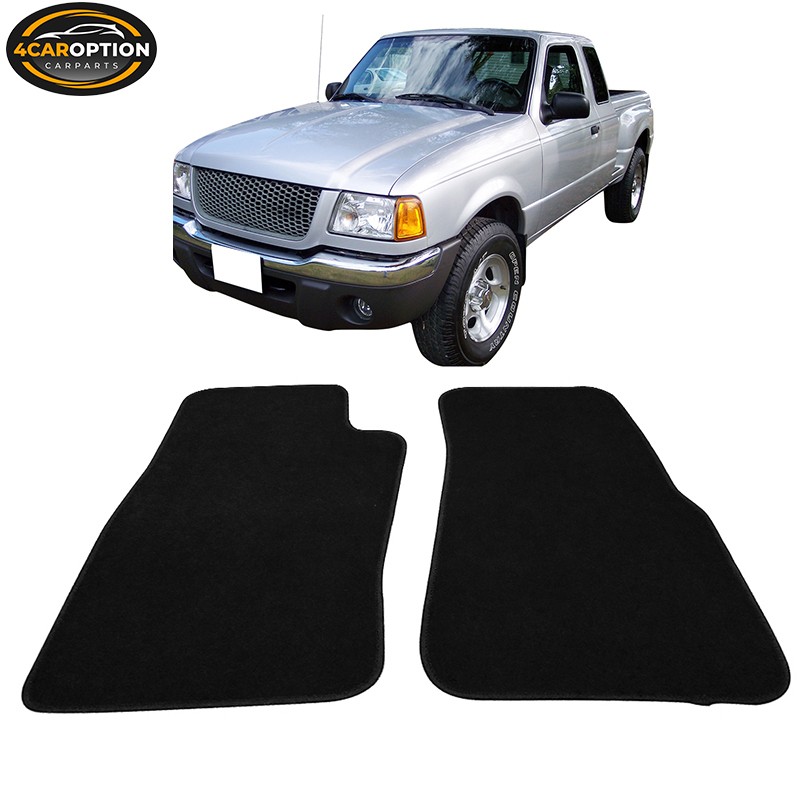 Fits 96-02 Ford Ranger Floor Mats Carpets 2PC Black Nylon