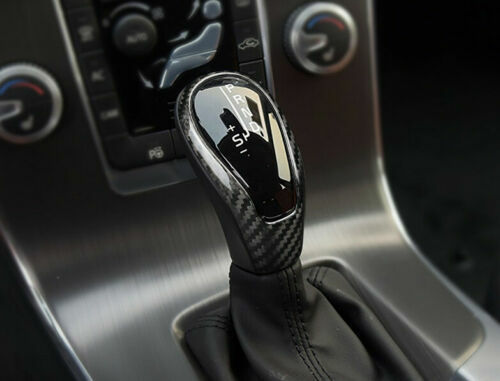 Real Carbon Fiber Gear Shift Knob Trim Fit for Volvo S60 2013-17
