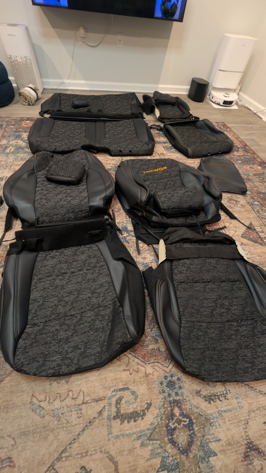 OEM 21-25 F-150 Tremor Complete Seat Upholstery + Embroidered Mats -like new