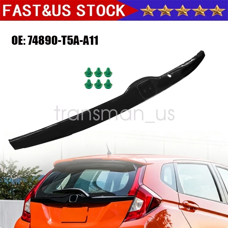 NEW Rear Tailgate License Plate Trim Molding Black For 2015-2019 2020 Honda Fit