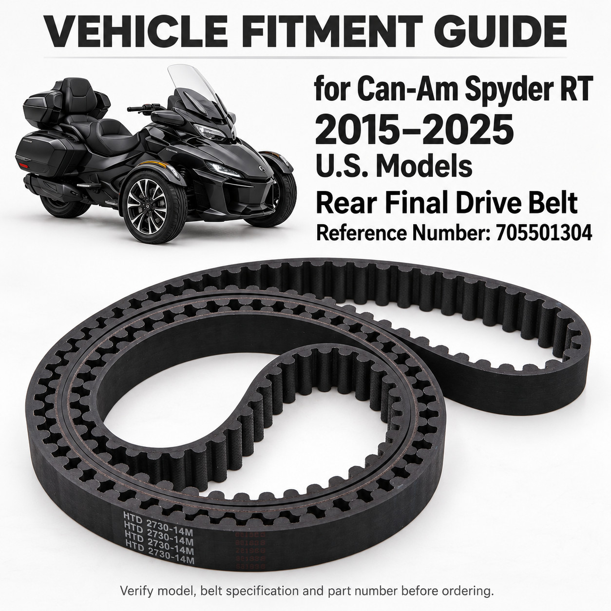 Rear Drive Belt 705501304 for 2025-2026 Can-Am Canyon
