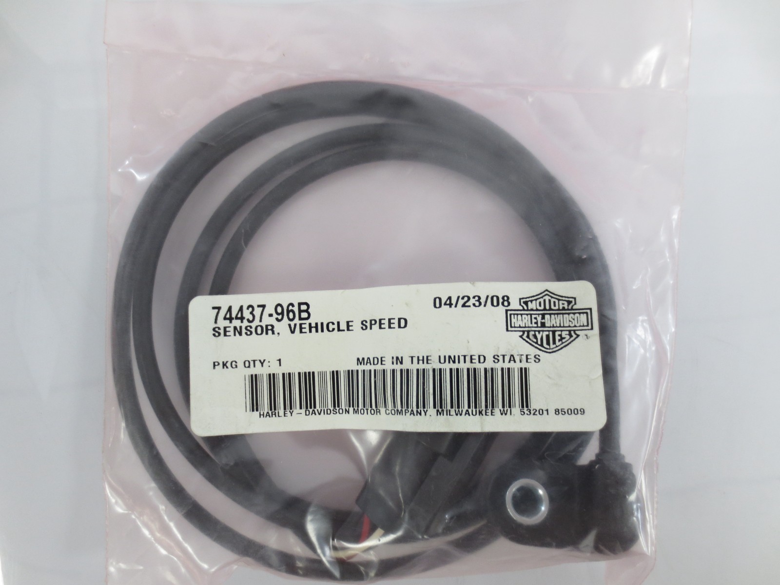 NEW Genuine Harley-Davidson OEM Vehicle Speed Sensor(1) 74437-96B